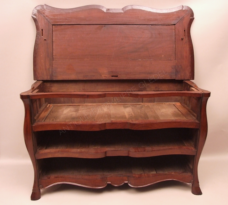 Commode malouine de corsaire en acajou démontable phase 1